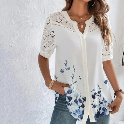 Allison™ | Effortless Chic Short Sleeve Blouse