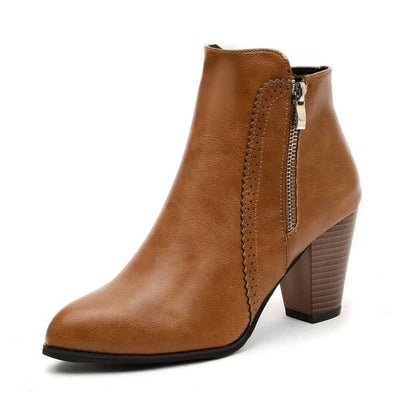 Elsa™ | Vintage Leather Ankle Boots