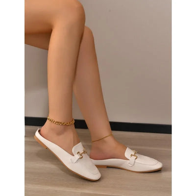 Celeste™ | Gold-Buckle Loafers