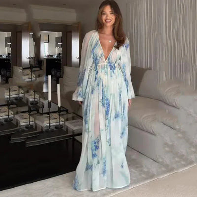 Melaya™ | Blue Ocean Maxi Dress