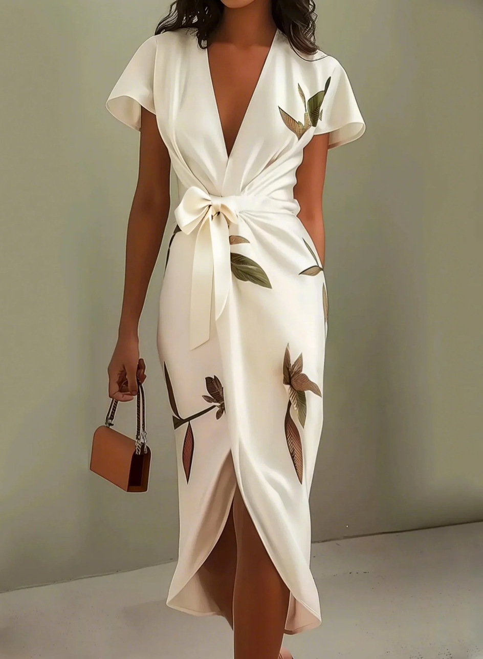 Aveline™ | Elegant Floral Wrap Dress
