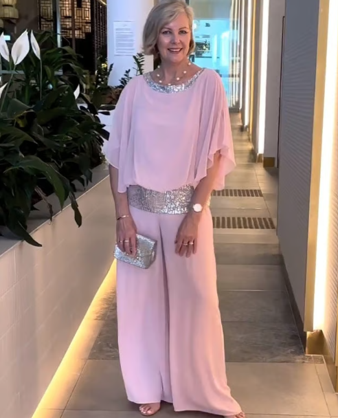 Maïlys™ | Elegant Sequin-Belted Jumpsuit