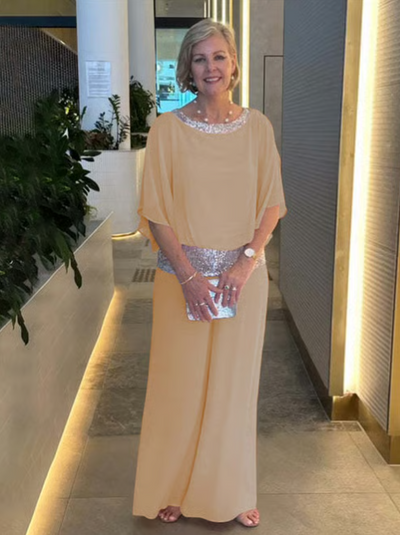Maïlys™ | Elegant Sequin-Belted Jumpsuit