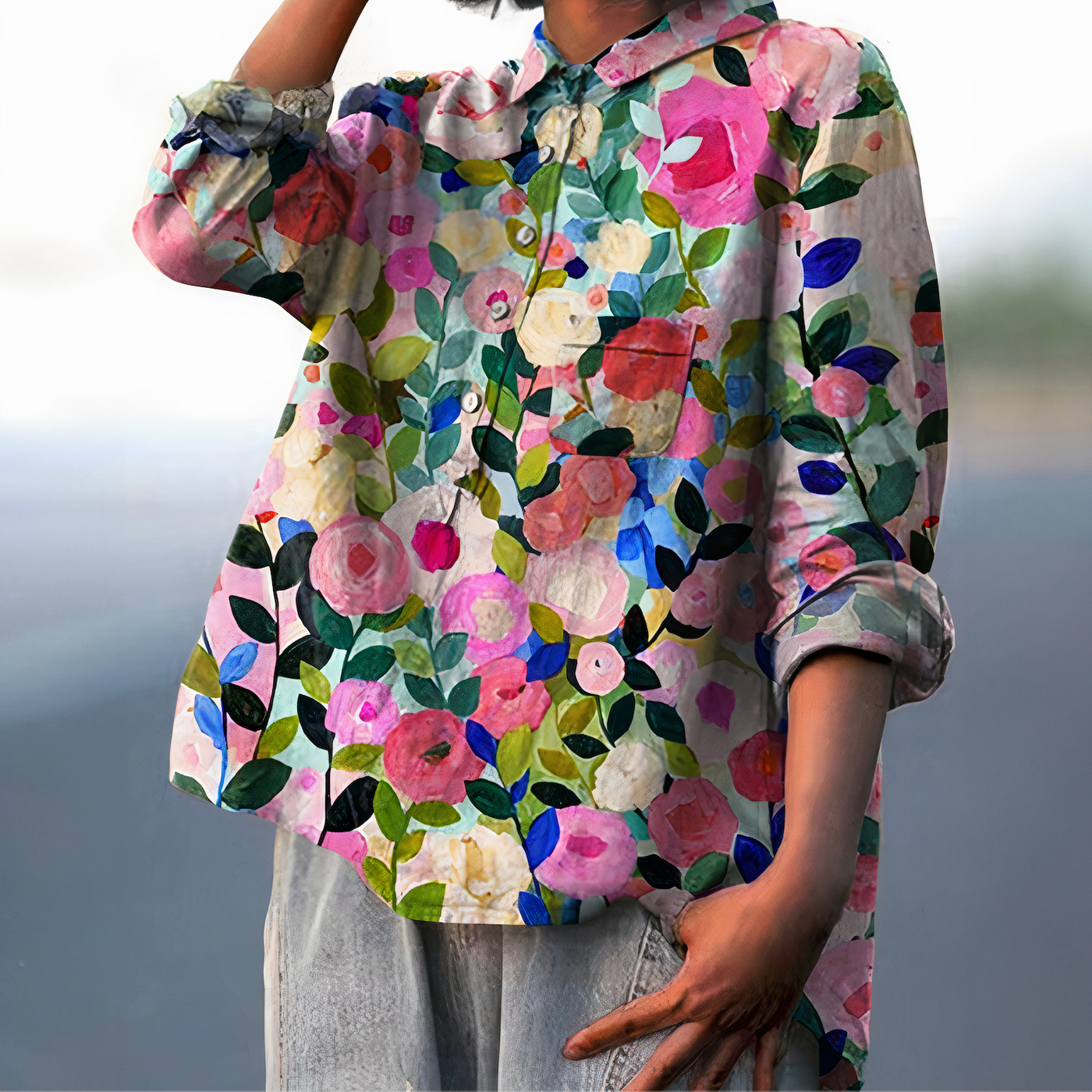 Fiona™ | Blouse with Romantic Floral Print