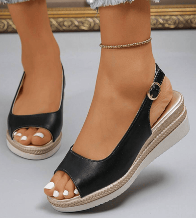 Phédra™ | Elegant Slingback Wedge Sandals