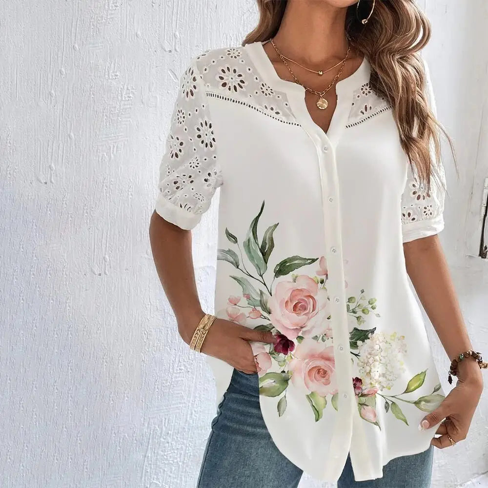 Allison™ | Effortless Chic Short Sleeve Blouse