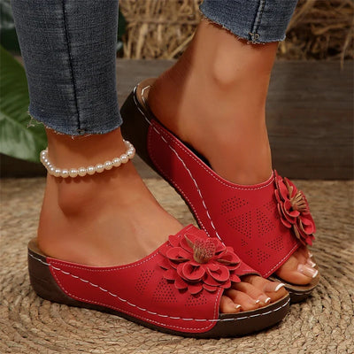 Flora™ | Orthopedic Flower Wedge Sandals