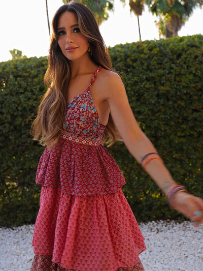 Mona™ | Classic Floral Print Maxi Dress