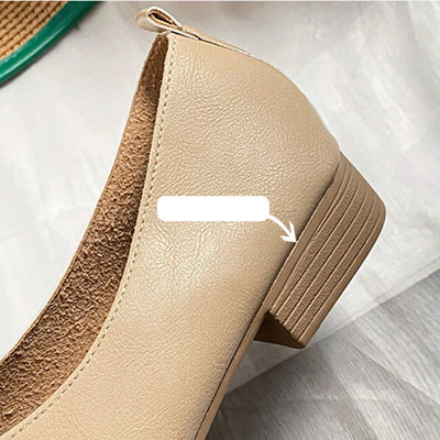 Elise™ | Square-Toe Low Heeled Flats