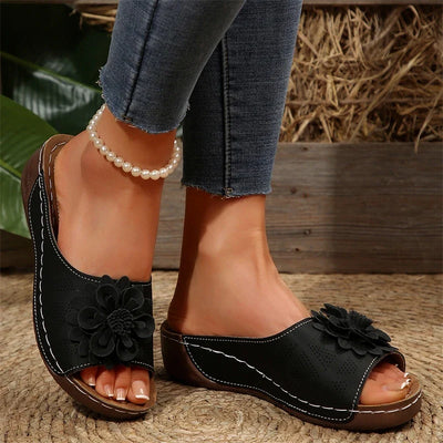 Flora™ | Orthopedic Flower Wedge Sandals