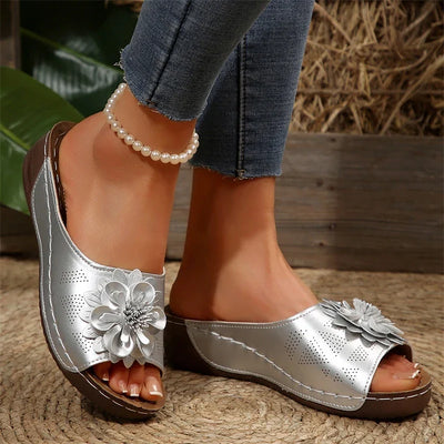 Flora™ | Orthopedic Flower Wedge Sandals