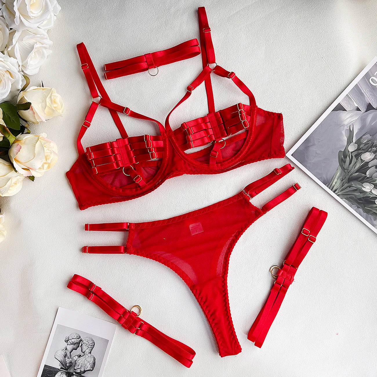 Amanda™ | 4-Piece Lingerie Set
