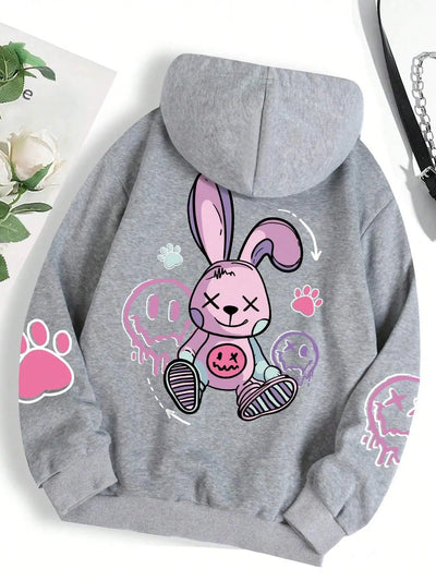 Zoe™ | Kawaii Rebel Bunny Hoodie