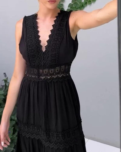 Kaylee™ | Lace Tank Dress with V-Neckline