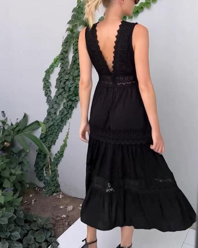 Kaylee™ | Lace Tank Dress with V-Neckline