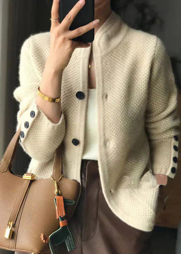 Élaysia™ | Textured Button-Detail Cardigan