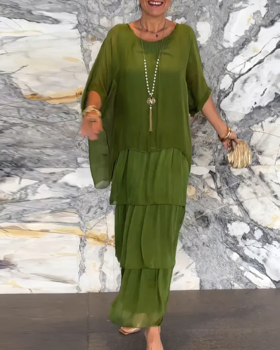 Clarisse™ | Elegant Tummy Covering Maxi Dress