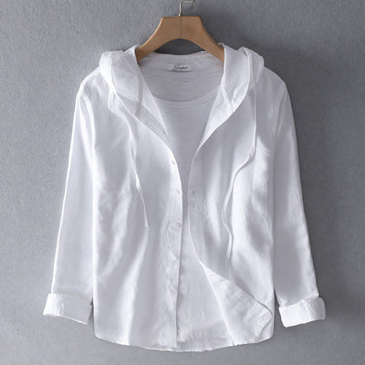 Solara™ | Lightweight Hooded Linen Shirt