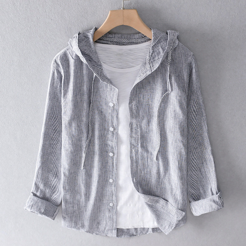 Solara™ | Lightweight Hooded Linen Shirt