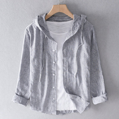 Solara™ | Lightweight Hooded Linen Shirt