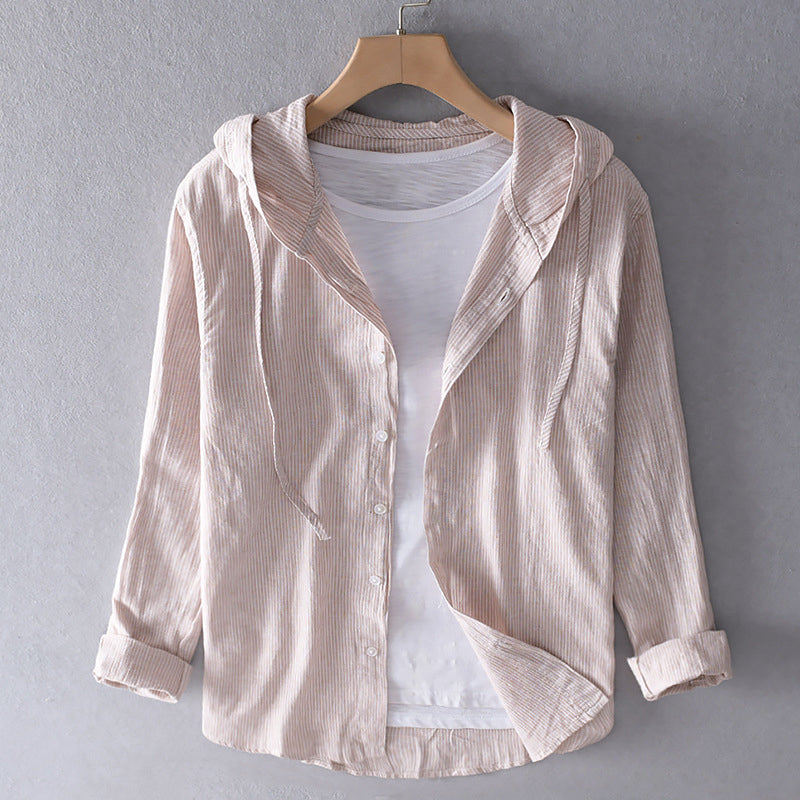 Solara™ | Lightweight Hooded Linen Shirt