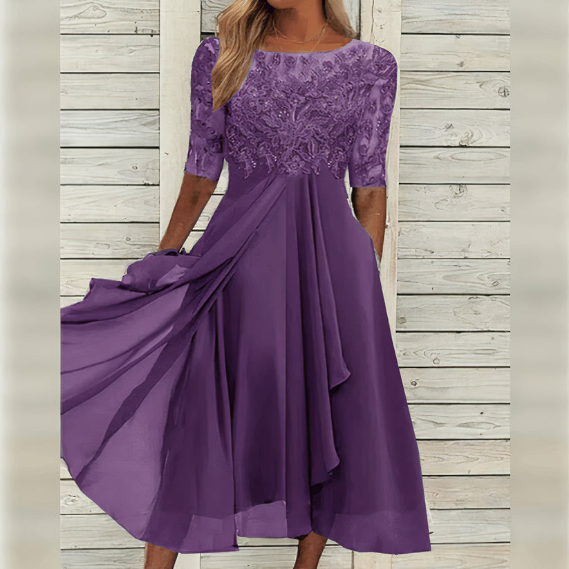 Daryana™ | Elegant Lace Midi Dress