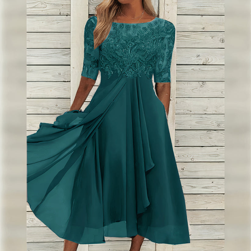 Daryana™ | Elegant Lace Midi Dress
