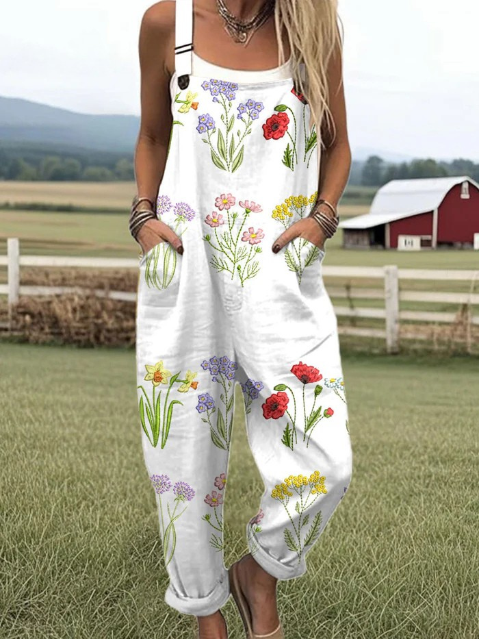 Luminae™ | Women's Wide Leg Floral Jumpsuit