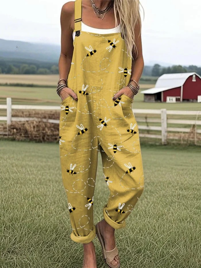 Jules™ | Women's Flying Bees Embroidery Jumpsuit