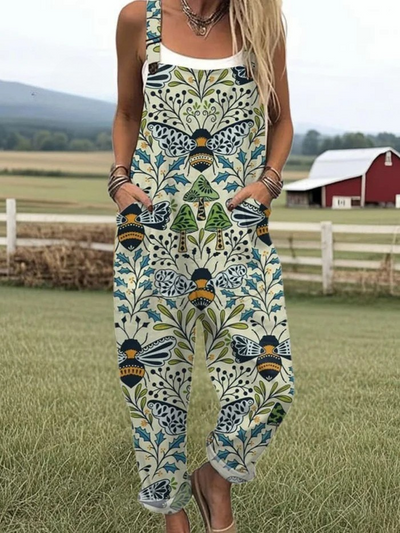 Jules™ | Women's Flying Bees Embroidery Jumpsuit