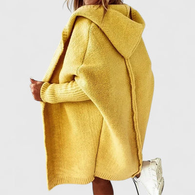 Gwénora™ | Oversized Knit Hooded Cardigan