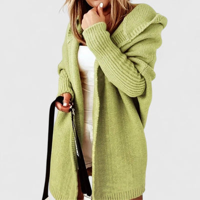 Gwénora™ | Oversized Knit Hooded Cardigan