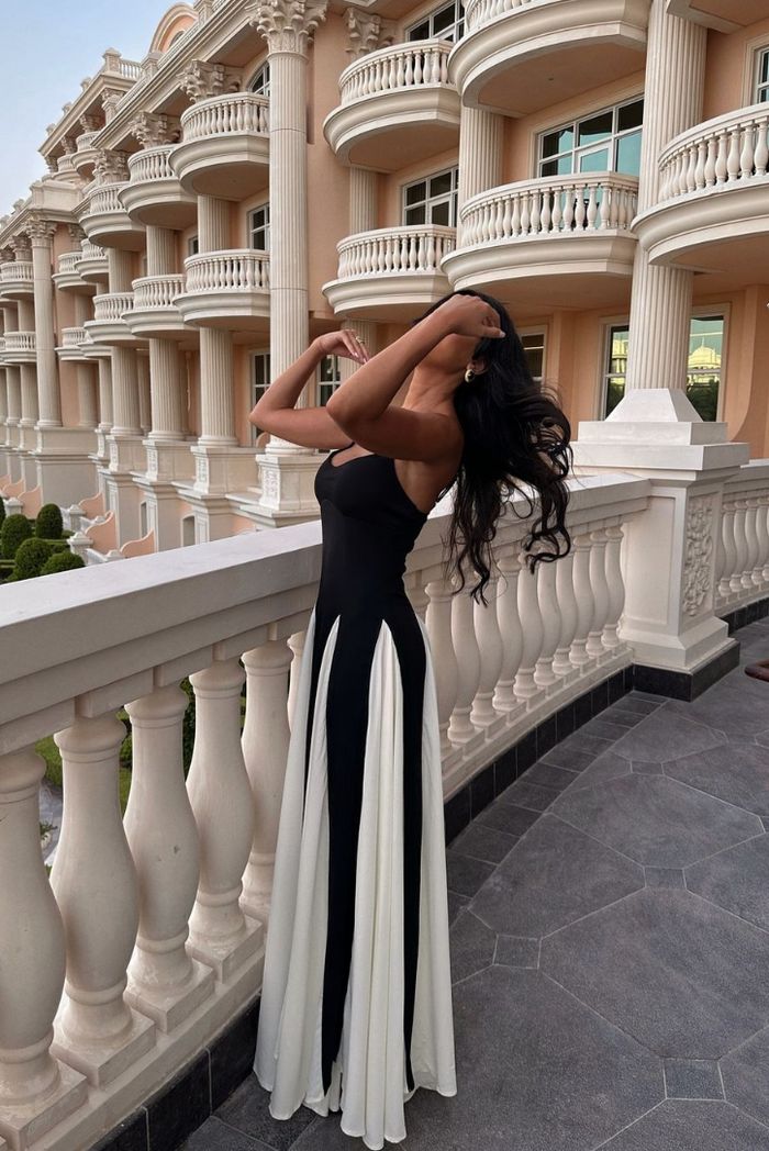 Viara™ | Paneled Maxi Dress