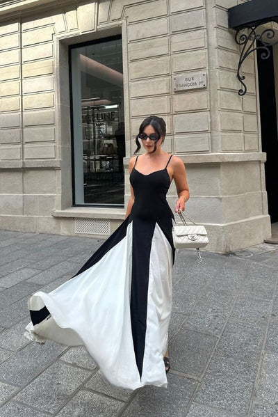 Viara™ | Paneled Maxi Dress
