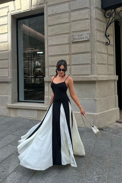 Viara™ | Paneled Maxi Dress