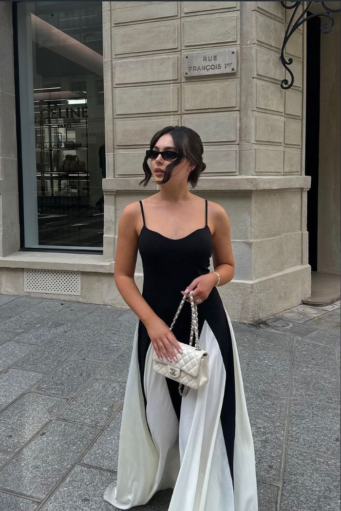Viara™ | Paneled Maxi Dress