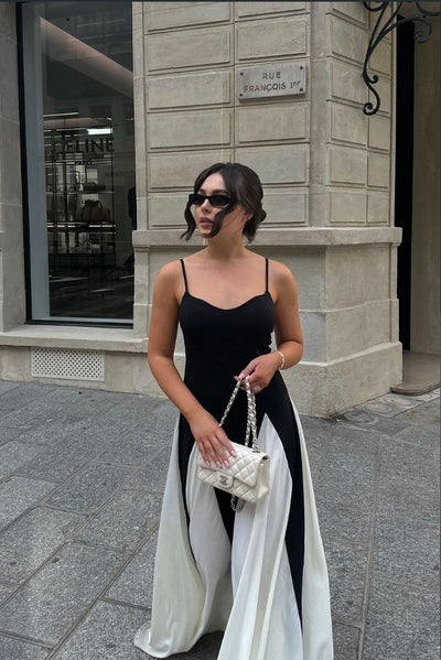 Viara™ | Paneled Maxi Dress