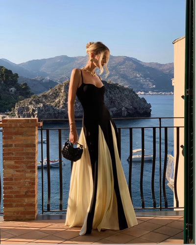 Viara™ | Paneled Maxi Dress