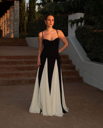Viara™ | Paneled Maxi Dress