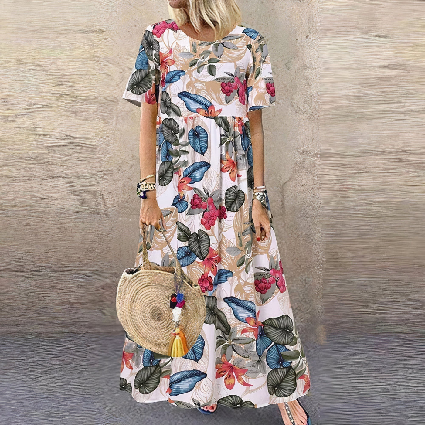 Mira™ | Vibrant Floral Maxi Dress
