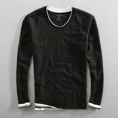 Ewan™ | Classic V-Neck Long Sleeve Tee
