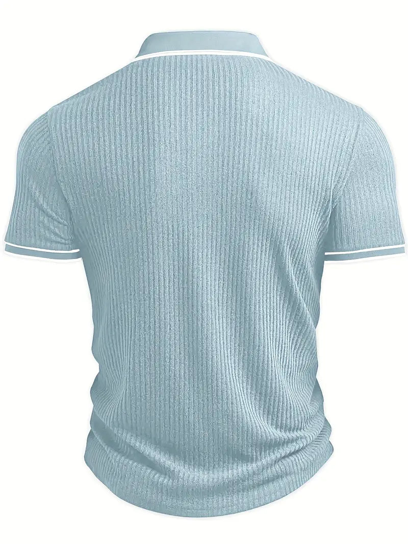 Luca™ | Slim-Fit Ribbed Polo Shirt