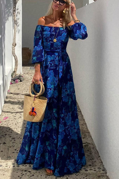 Alizée™ | Floral V-Neck Midi Dress