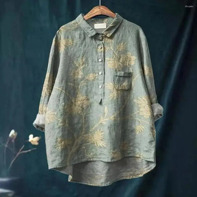 Kasey™ | Vintage Retro Floral Art Print Shirt