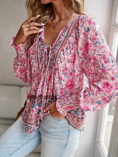 Arya™ | Boho Blossom Peasant Blouse