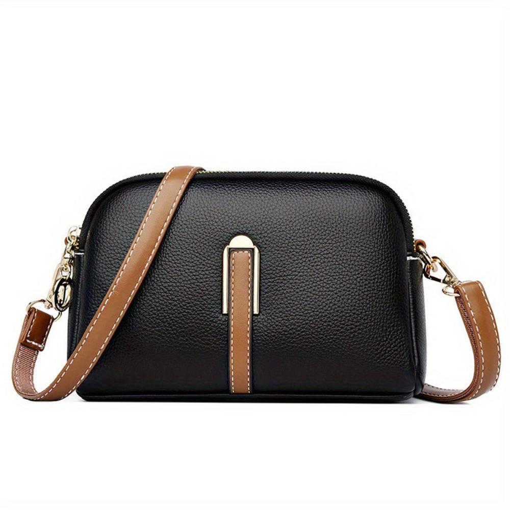 Mila™ | Litchi-Embossed Crossbody Bag