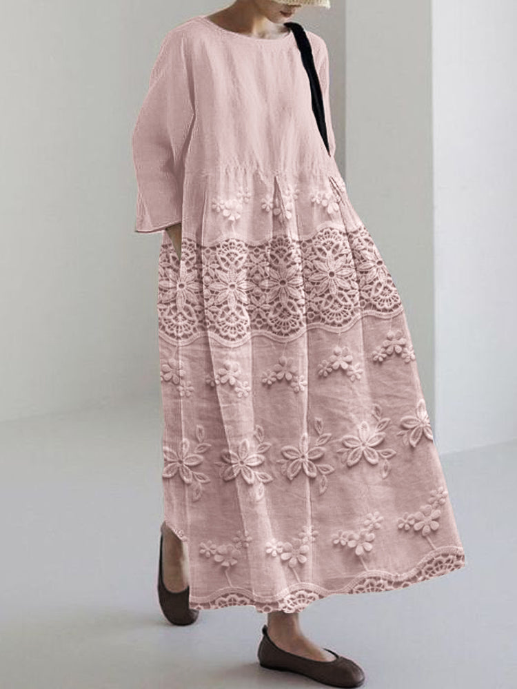 Thalina™ | Lace Printed Dress