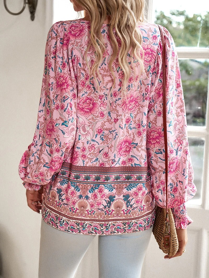 Arya™ | Boho Blossom Peasant Blouse