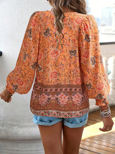 Arya™ | Boho Blossom Peasant Blouse