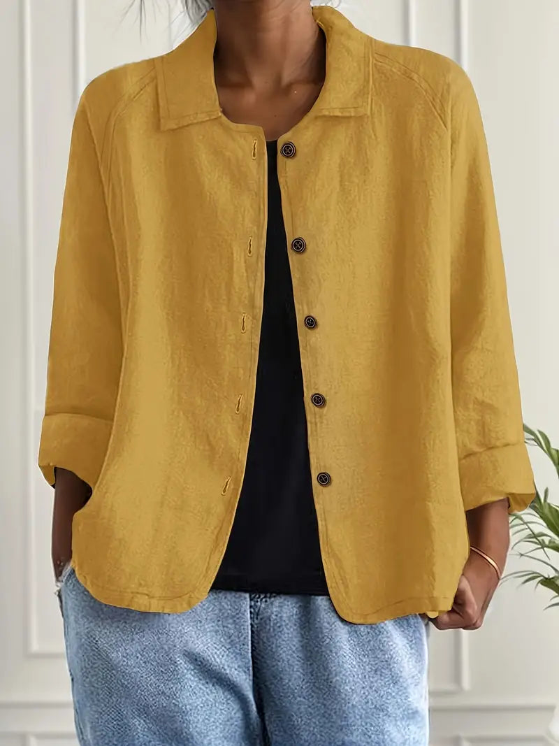 Éliane™ | Lightweight Linen-Blend Jacket